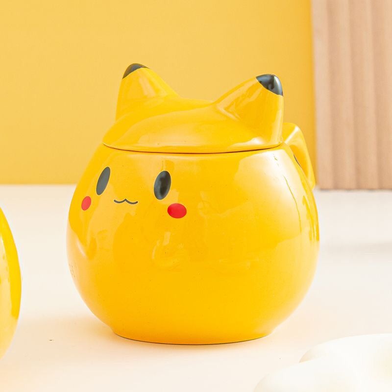 Anime Merchandise Mugs - Caneca de Cerâmica Criativa Pikachu 360ML,