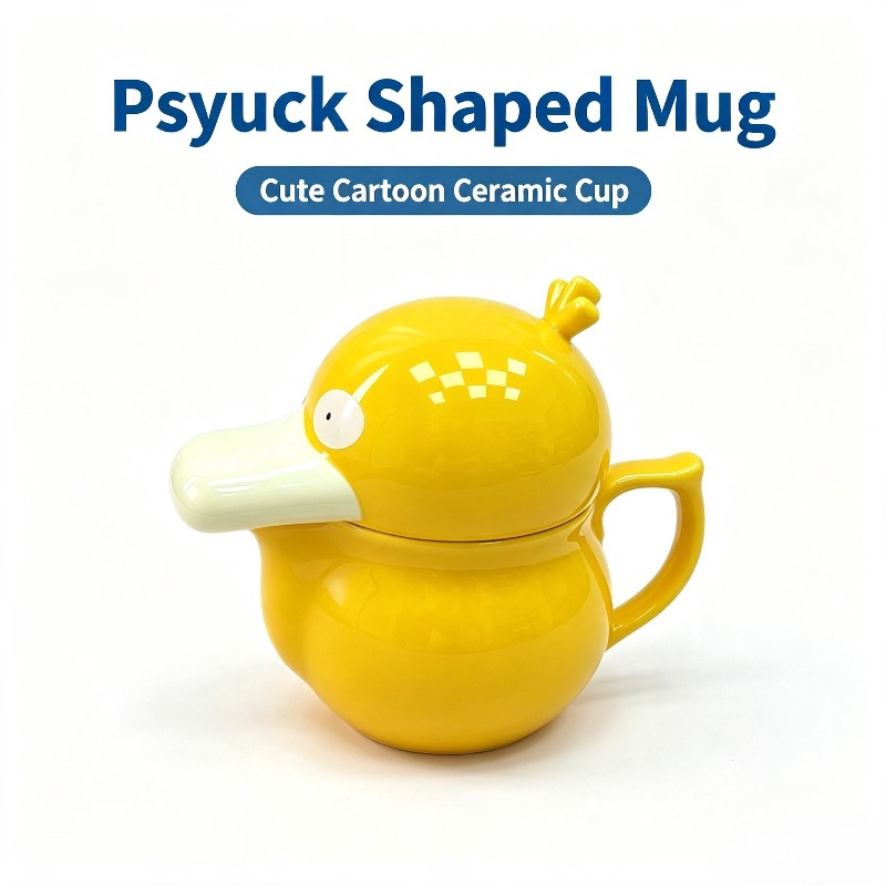 Anime Merchandise Mugs - Caneca de Cerâmica Criativa Psyduck: Decoração