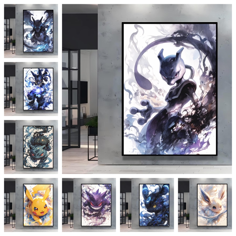 Pokemon Anime Merchandise - Clássico pokemon hd pintura em tela