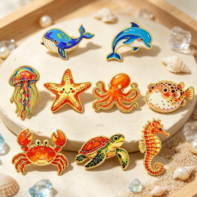 Broche Esmaltado de Animais Ma - Enamel Pin Set avaliação e preço