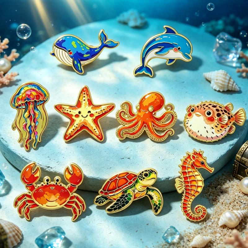 Broche Esmaltado de Animais Ma - Enamel Pin Set avaliação e preço
