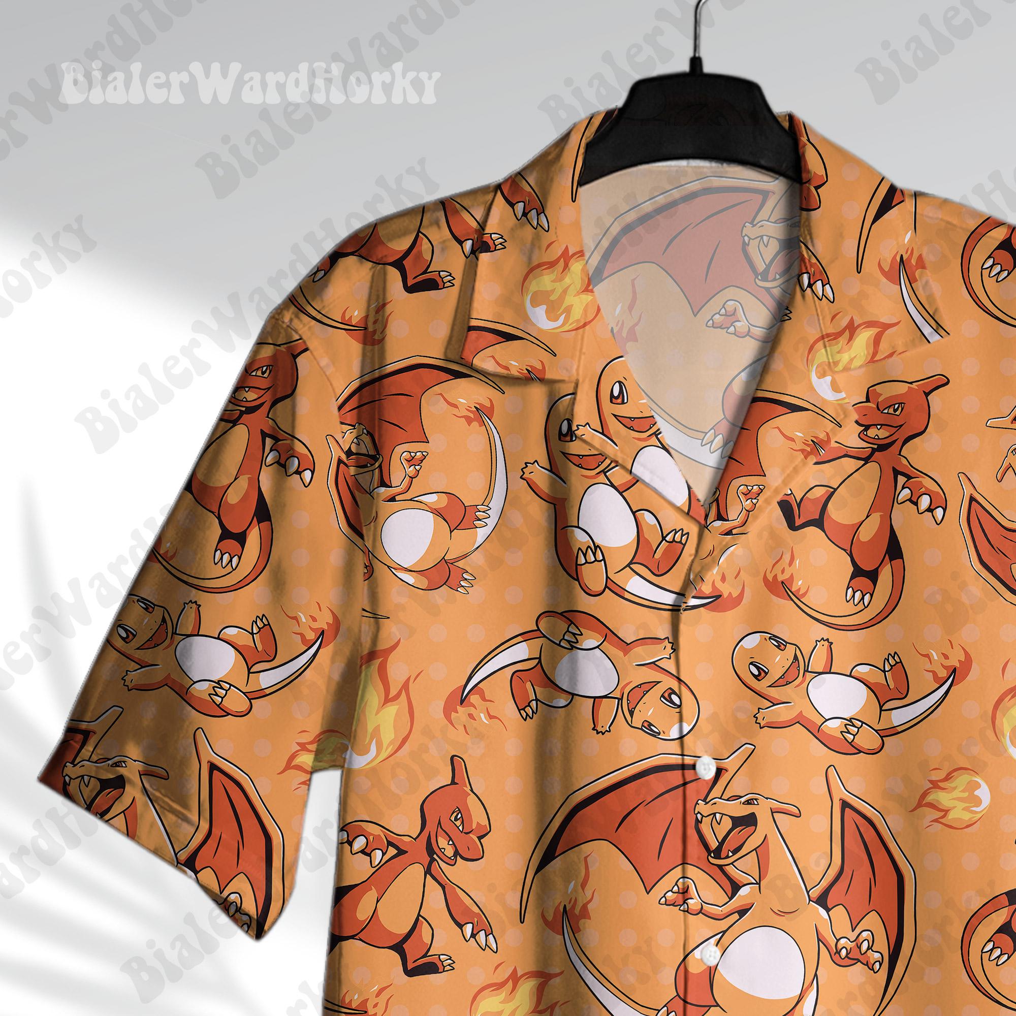 Camisa havaiana Pokémon Chariz - Pokemon Anime Merchandise avaliação e preço